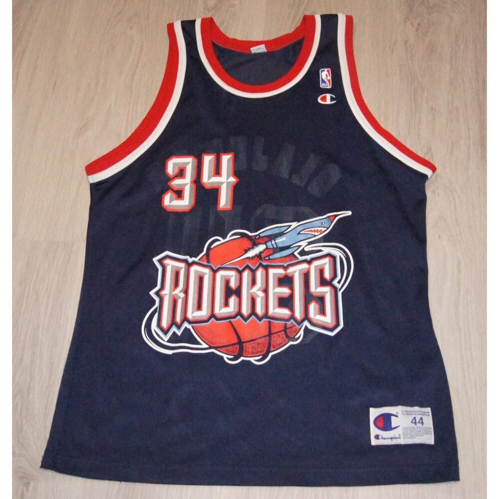 Vintage Hakeem Olajuwon Jersey Champion Houston Rockets #34